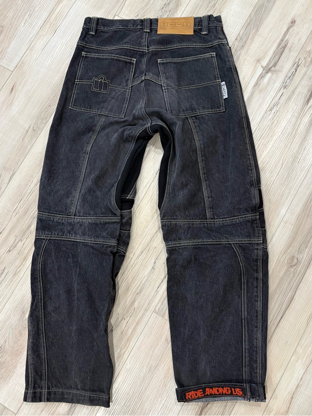 Icon Racing RECON Black Men's Motorcycle Jeans - Rugged Ride-Ready Denim